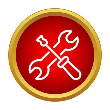 Repair tools icon representing technical service settings Stock-Illustration