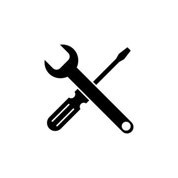 Repair tools icon vector. tool icon vector. setting icon vector. Wrench and.. Illustrazione stock