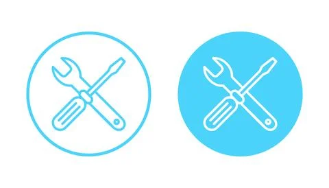 Repair tools icon vector. tool sign and symbol. setting icon. Wrench and sc.. Stock Illustration