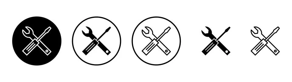 Repair tools icon vector. tool sign and symbol. setting icon. Wrench and sc.. Stock Illustration