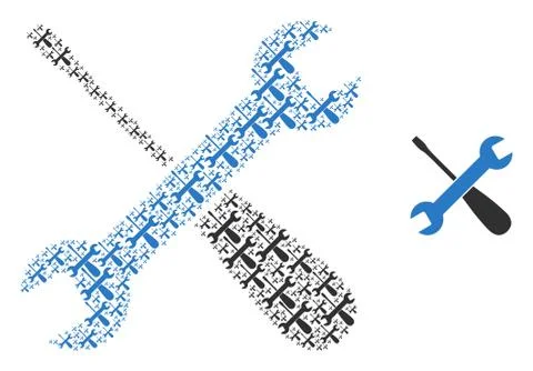 Repair Tools Mosaic of Self Items Stockillustratie