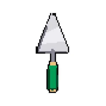 Repair trowel pixel art vector illustration Stock Illustration