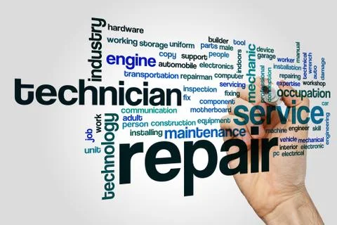 Repair word cloud concept Stock Illustration