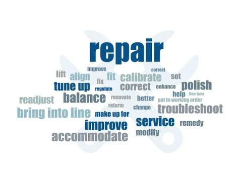 Repair words vector Stock Illustration