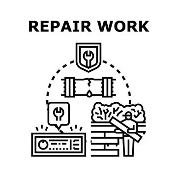 Repair work concept vector illustration Stock Illustration