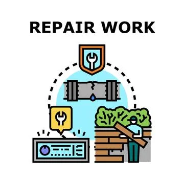 Repair work concept vector illustration Stock Illustration