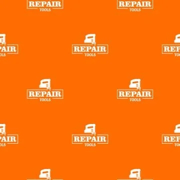 Repair work pattern vector orange Illustrazione stock