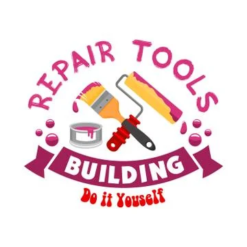 Repair work tools vector sign Stock Illustration