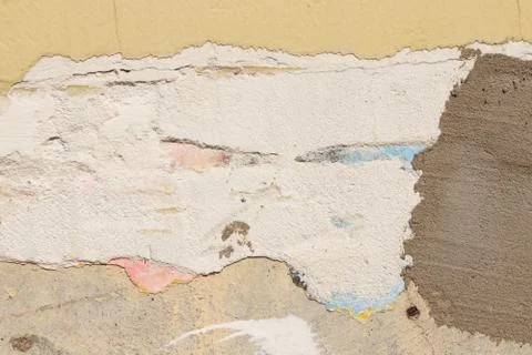 Repaired Cement Concrete Wall Texture. Face Stock Photos