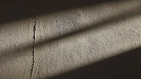 Repaired Cracked Concrete Wall with Shadow Stock Illustration
