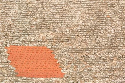 Repaired Rooftop Closeup Stock Photos