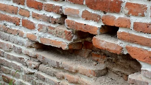 Repairing brick wall Video stock 100137914