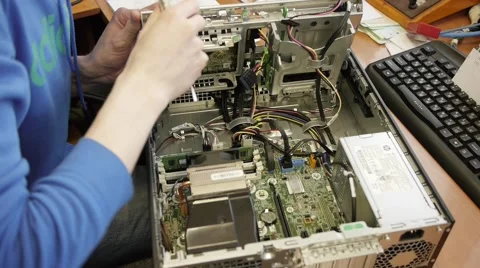 Repairing a computer  Stock Footage 50020156