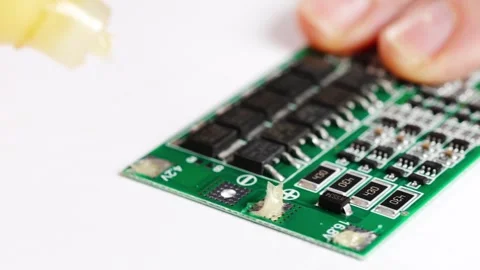 Repairing electronics with precision and care in a workshop setting Stock Footage 333246255