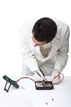 Repairing hard disk Stock Photos