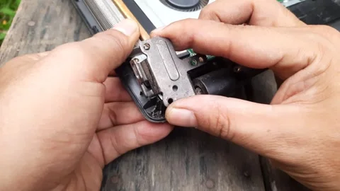 Repairing laptop hinges Video stock 270958834