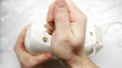 Repairing a mixer at home with simple tools Stock Footage 321191505
