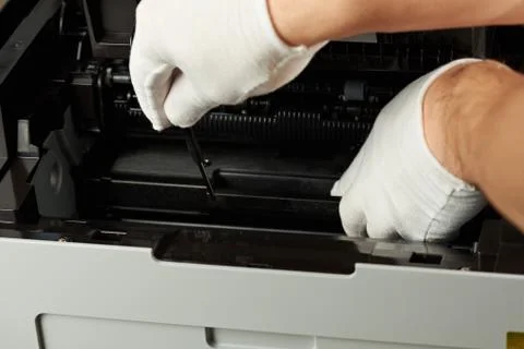 Repairing printer service theme Stock Photos