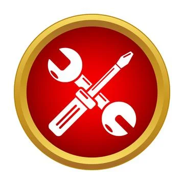 Repairing tools icon symbolizing technical service and support Stock Illustration