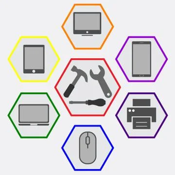 Repairing tools Stock Illustration