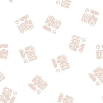 Repairman master speak about tools glyph seamless pattern 스톡 일러스트