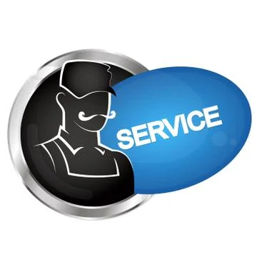 Repairman in uniform in the circle Stock Illustration