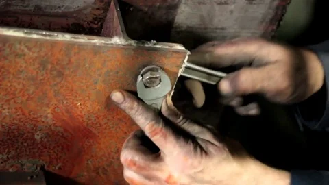 Repairman working wrenches Stock Footage 71184881