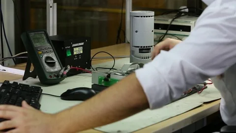 Reparing circuitboard Stock Footage 77048300