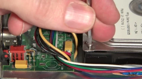 Reparing A Hard Drive Video stock 72193007