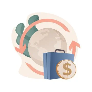 Repatriation grant abstract concept vector illustration. Illustrazione stock