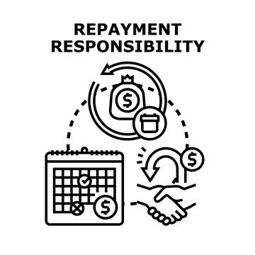 Repayment responsibility concept vector icon Ilustração Stock