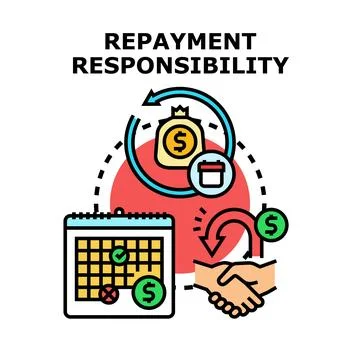 Repayment responsibility concept vector icon Stock Illustration