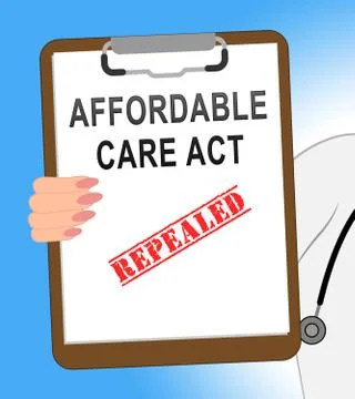 Repeal Or Replace Aca Affordable Care Act Health Care - 3d Illustration Stock Illustration