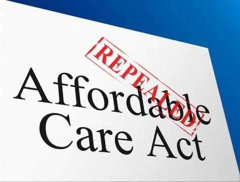 Repeal Or Replace Aca Affordable Care Act Health Care - 3d Illustration Stock Illustration