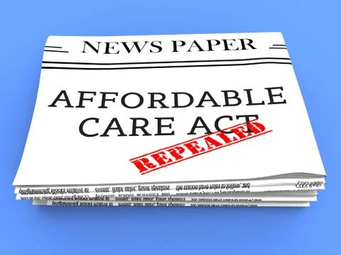 Repeal Or Replace Aca Affordable Care Act Health Care - 3d Illustration イラスト素材