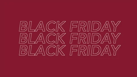 Repeat and modern Black Friday text on red gradient Видео 253879638