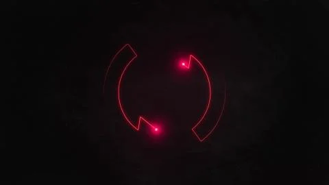 Repeat arrow circle in red laser effect with ray mp4 video 스톡 일러스트
