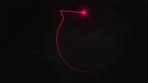 Repeat arrow in red laser effect with ray mp4 video Stock Illustration