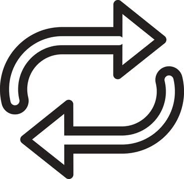 Repeat arrows icon Stock Illustration