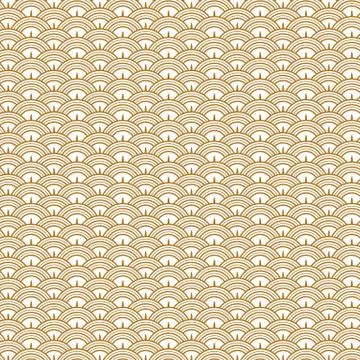 Repeat background image of golden fish scale. Stockillustratie