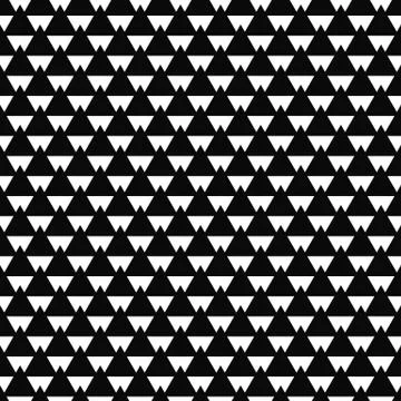 Repeat black and white abstract triangle pattern イラスト素材