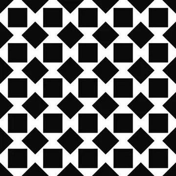 Repeat black and white abstract square pattern Stock Illustration