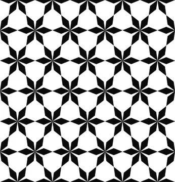 Repeat black and white geometric pattern Stock Illustration