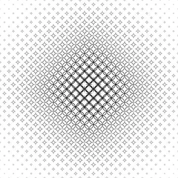 Repeat black and white vector star pattern Stock Illustration
