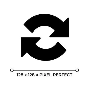 Repeat black glyph icon Stockillustratie
