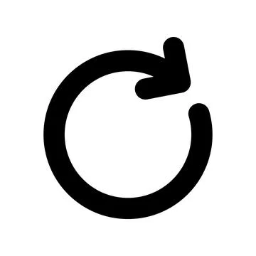 Repeat black glyph ui icon Illustrazione stock