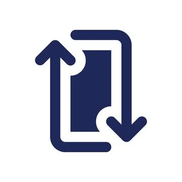 Repeat black glyph ui icon Stock Illustration