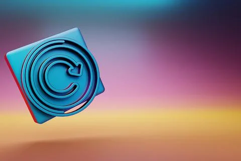 Repeat Button icon. Beautiful Blue Repeat Button symbol icons on multicolor b Stock Illustration