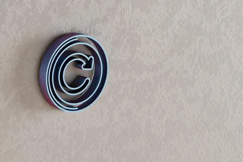 Repeat Button icon. Beautiful Blue Repeat Button symbol icons on wall bright  Stock Illustration