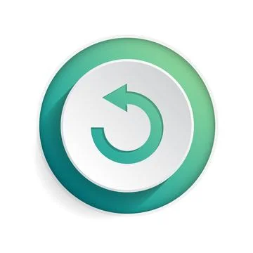 Repeat button icon in flat style. Sound control vector illustration on isol.. Stock Illustration